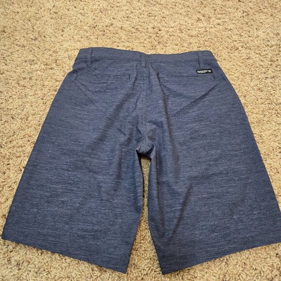 Hurley Swim Trunks Mens 28 Dark Slate Blue with Zippered Pocket - Picture 3 of 10